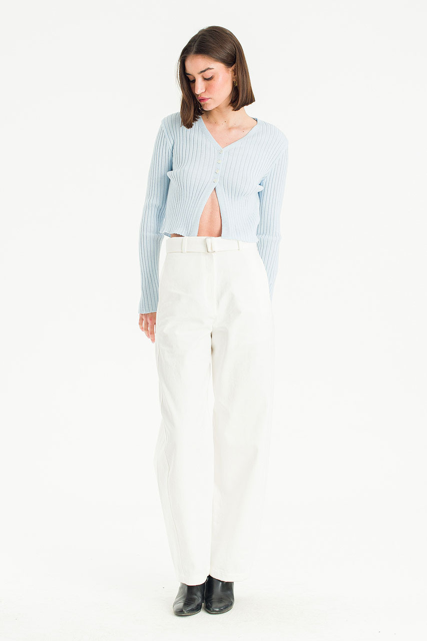 Celeste Ribbed Cardigan, Blue