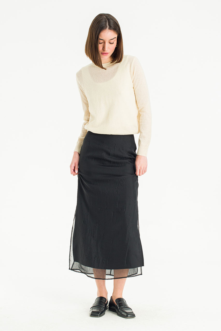 Elise Crew Neck Jumper, Cream