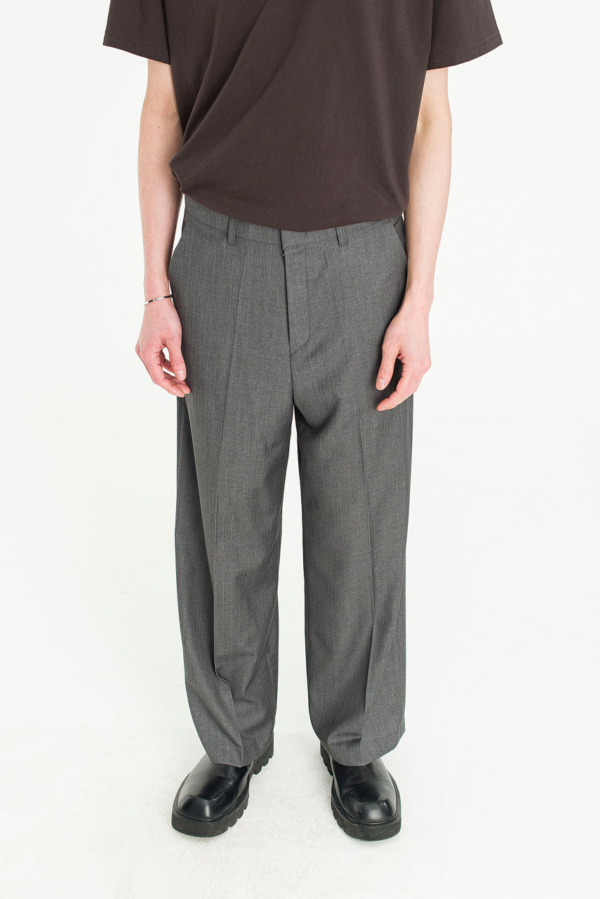 Menswear | Tailored Pinstripe Trousers, Grey