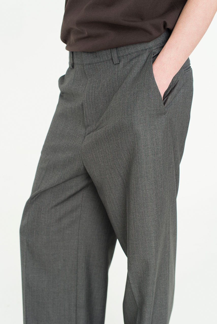 Menswear | Tailored Pinstripe Trousers, Grey