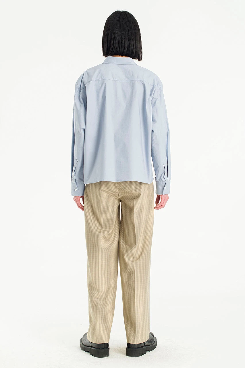 Menswear | Cropped Shirt, Sky Blue