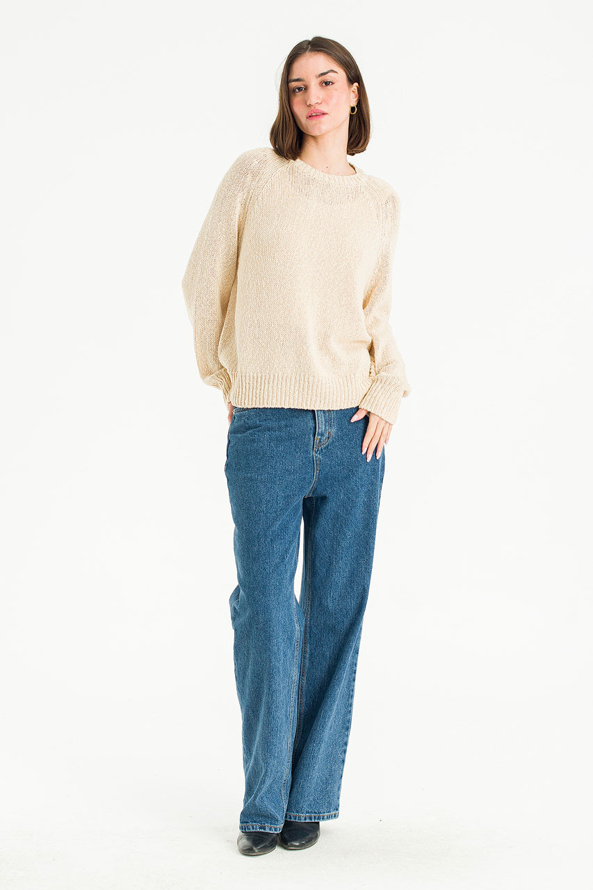 Amelie Mixed Colour Jumper, Beige