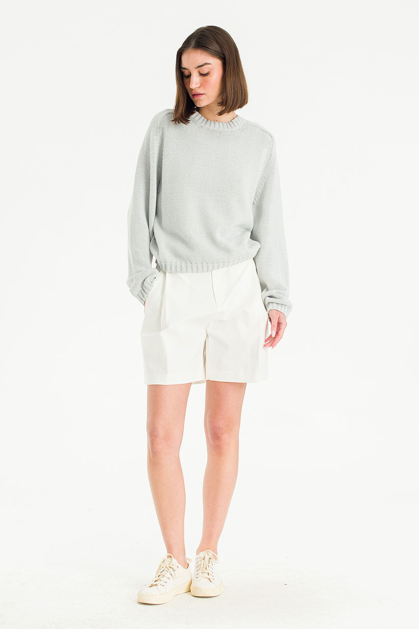 Hina Pintuck Shorts, White