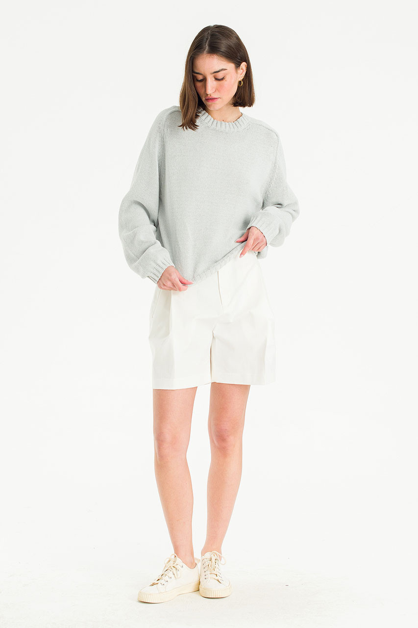 Hina Pintuck Shorts, White