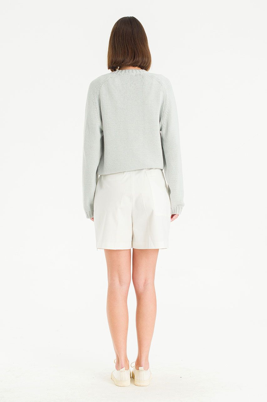 Hina Pintuck Shorts, White