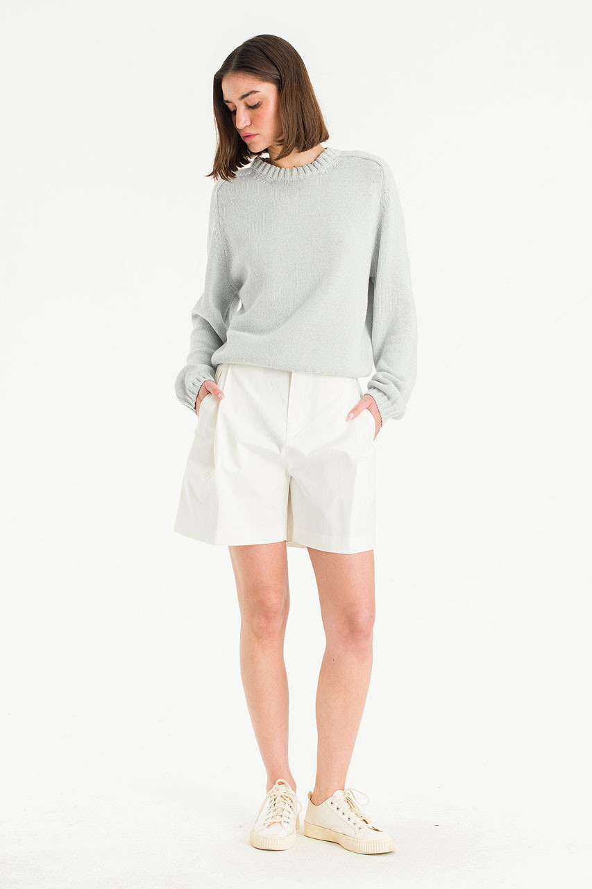Hina Pintuck Shorts, White