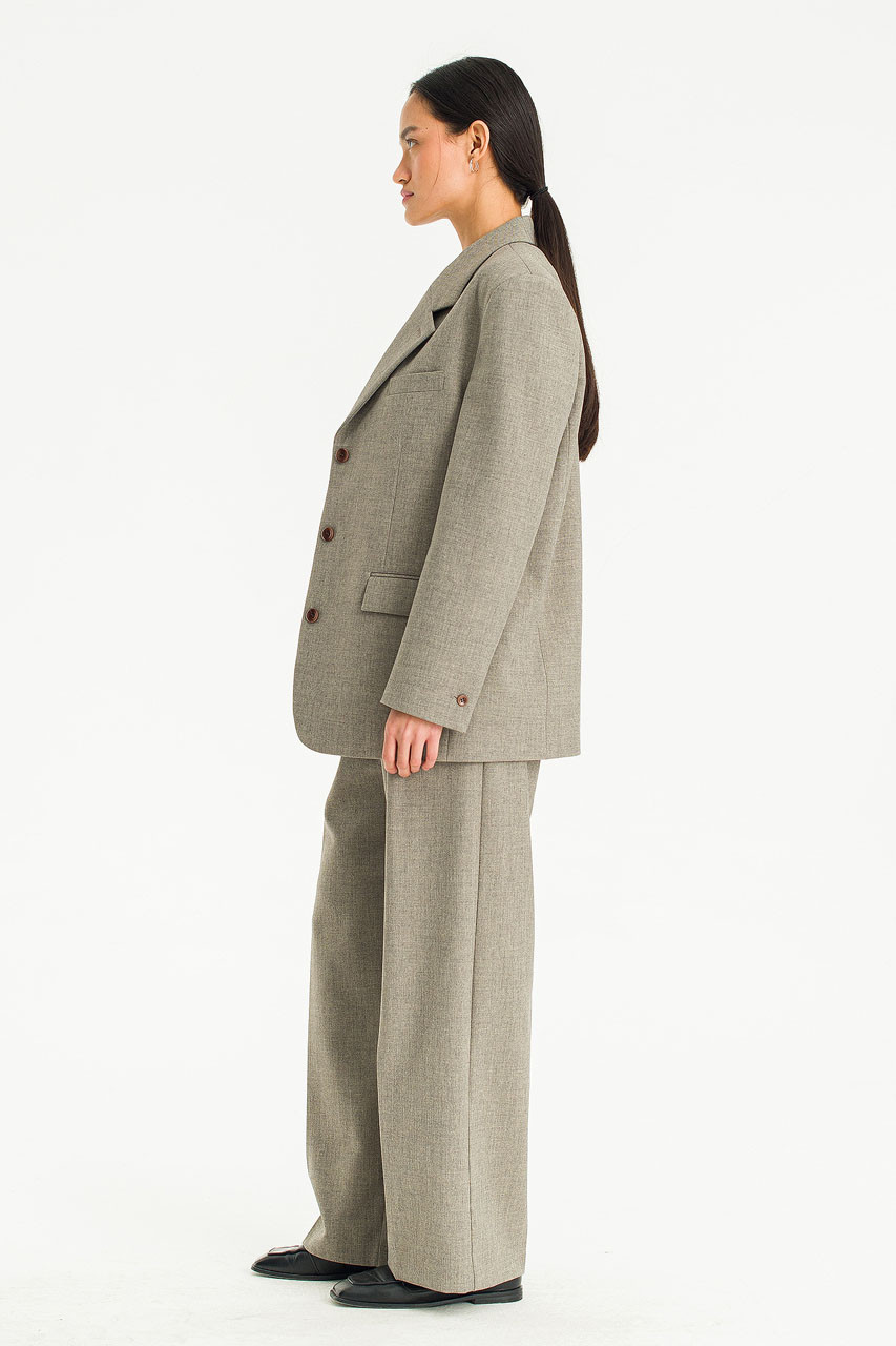 Moment Single Buttoned Jacket, Taupe