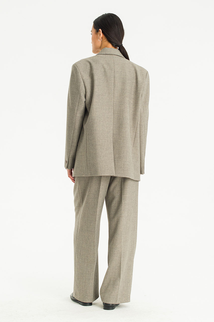 Moment Single Buttoned Jacket, Taupe