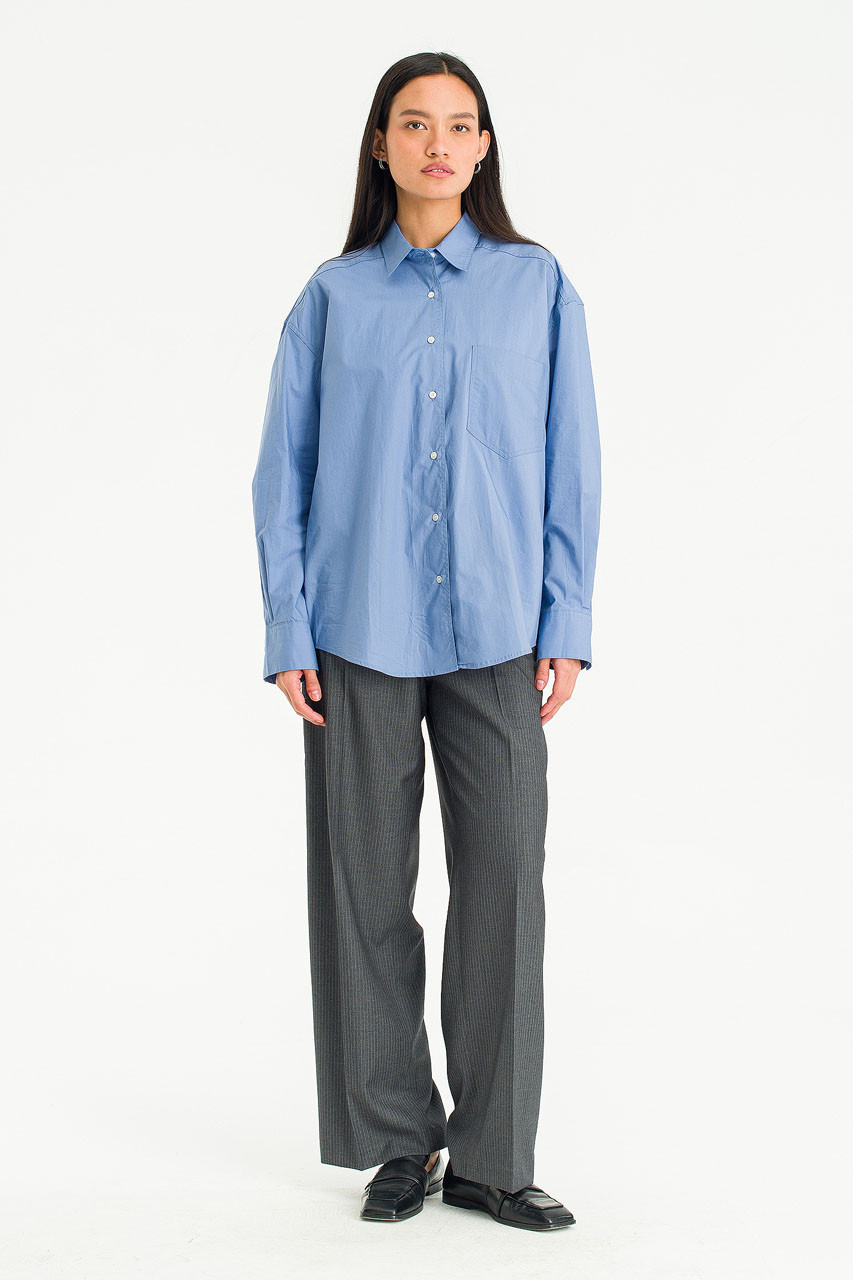 Moena Boxy Shirt, Blue