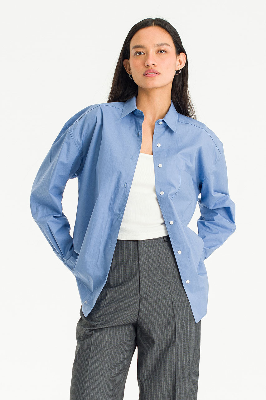 Moena Boxy Shirt, Blue