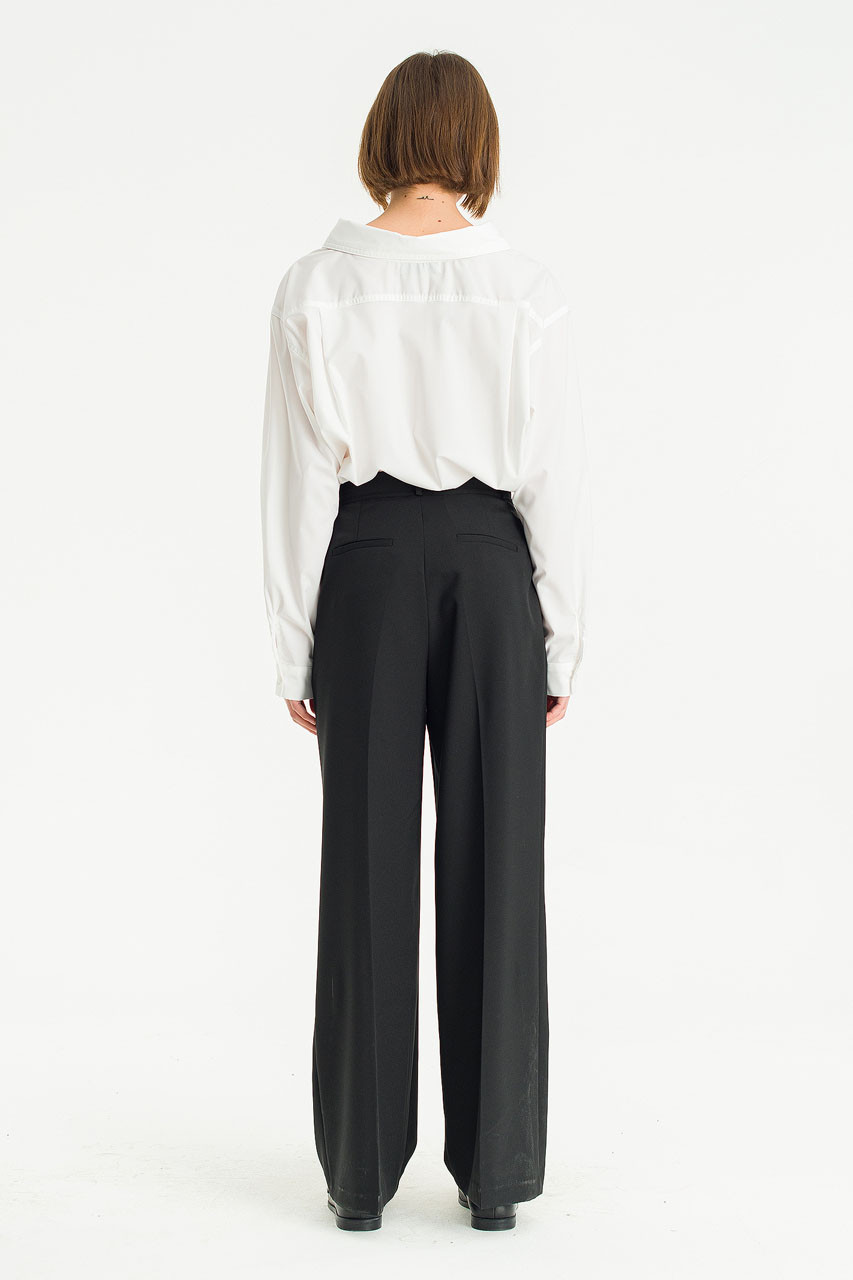 Marlowe Belted Slacks, Black