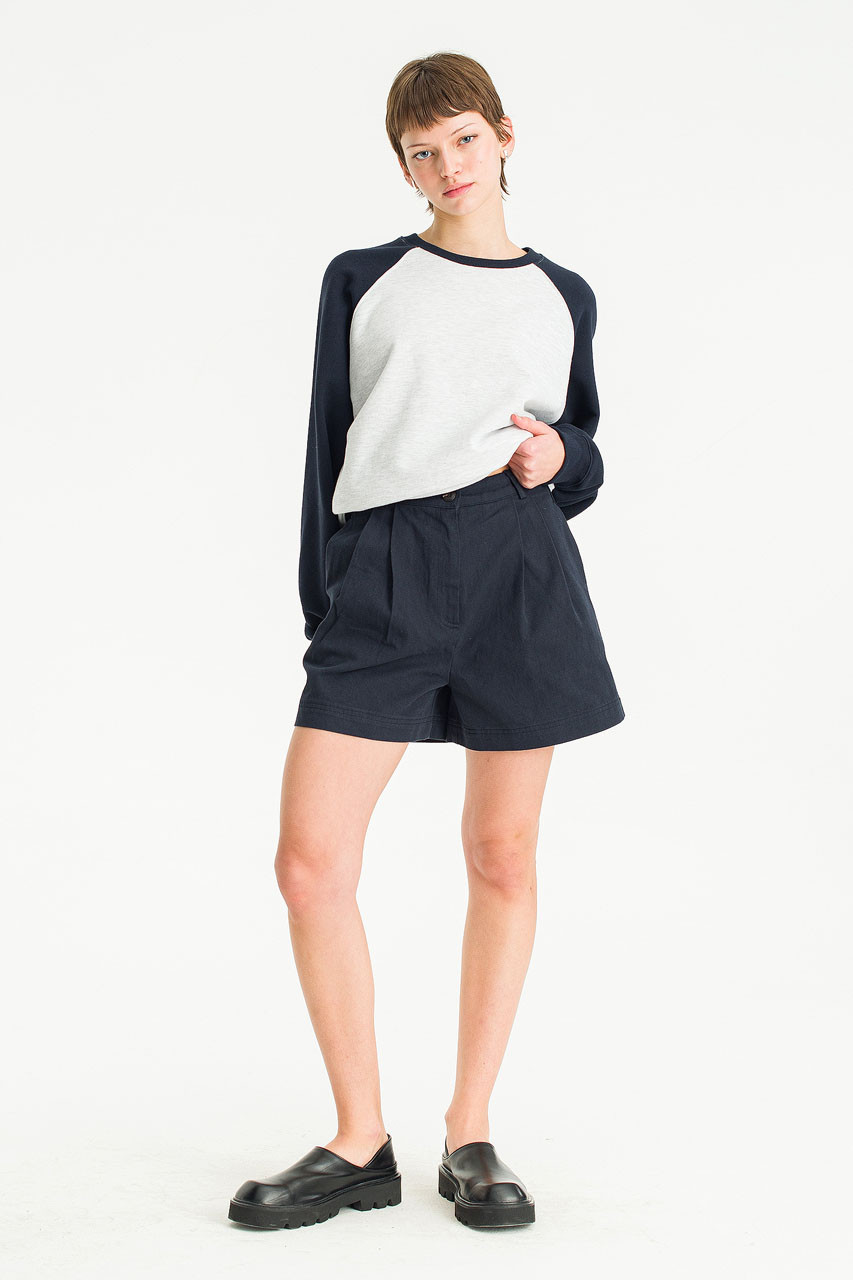 Amelie Cotton Shorts, Navy