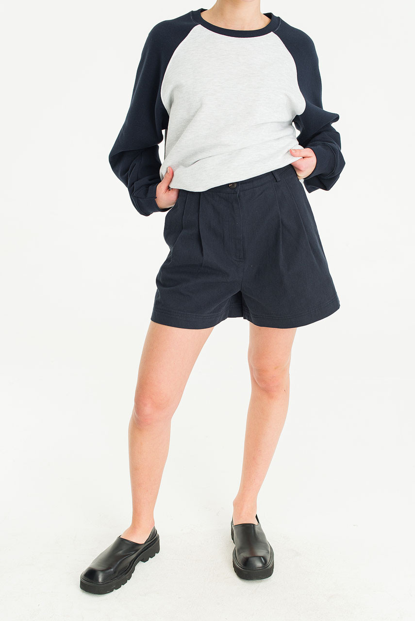 Amelie Cotton Shorts, Navy