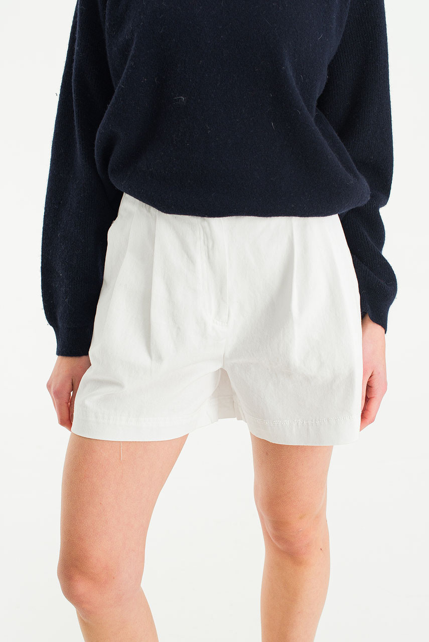 Amelie Cotton Shorts, Ivory