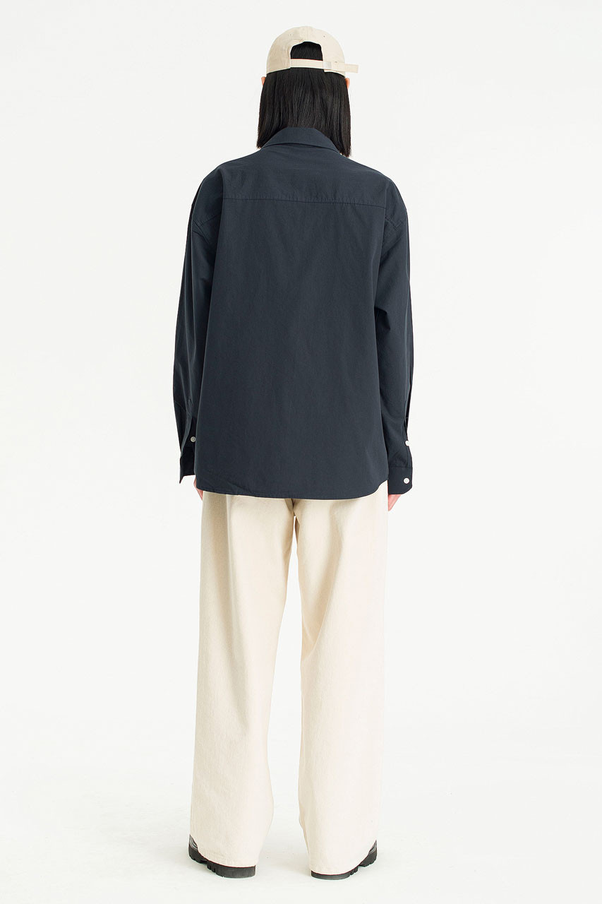 Menswear | Washed Cotton Shirt, Navy