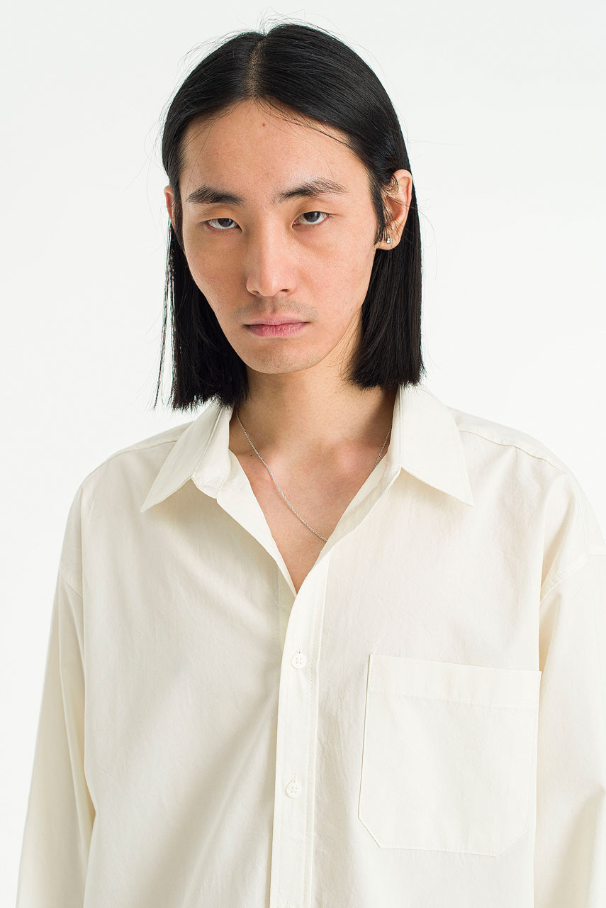 Menswear | Washed Cotton Shirt, Beige