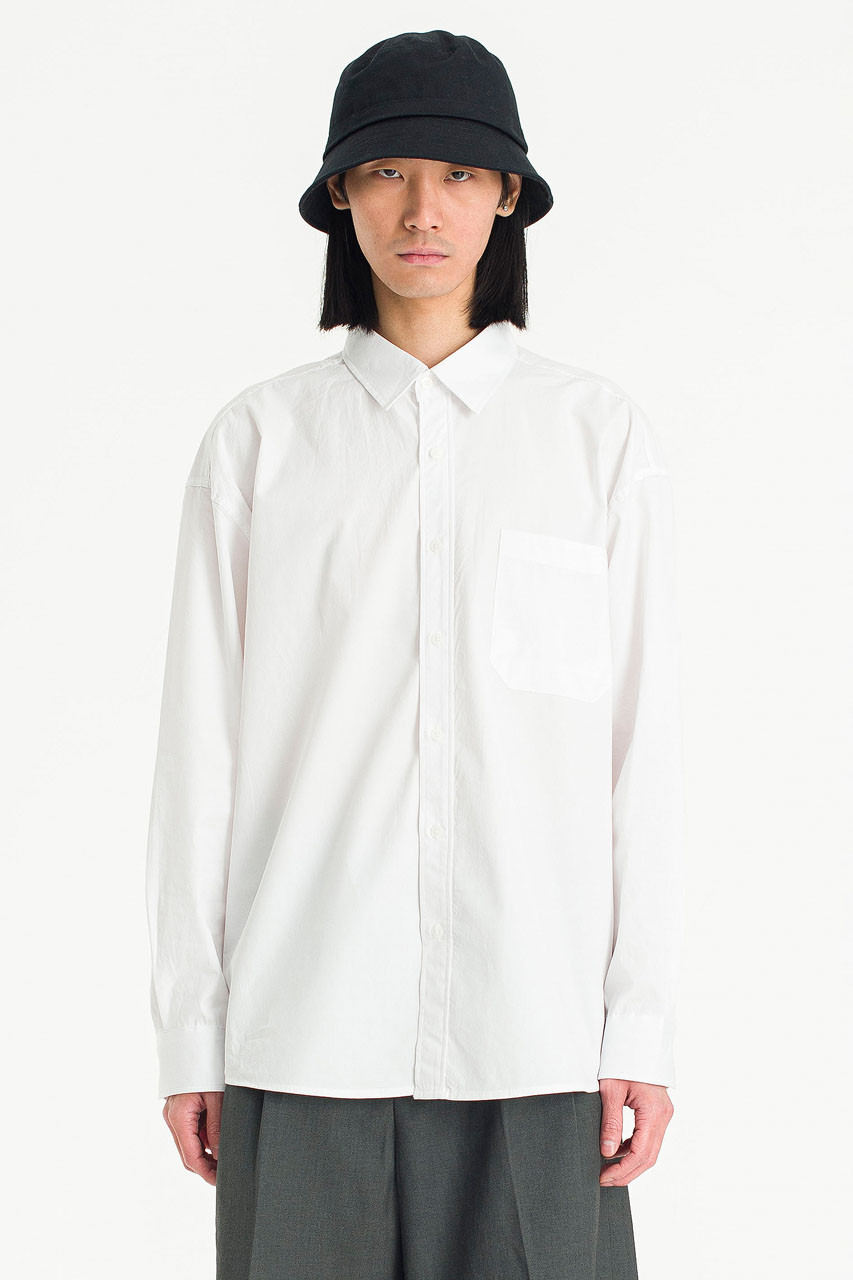 Menswear | Washed Cotton Shirt, White