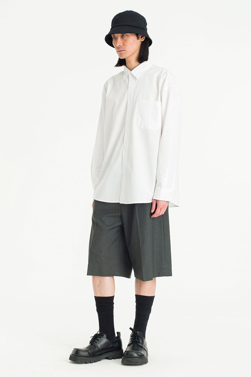 Menswear | Washed Cotton Shirt, White