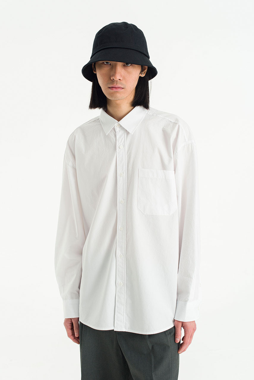Menswear | Washed Cotton Shirt, White