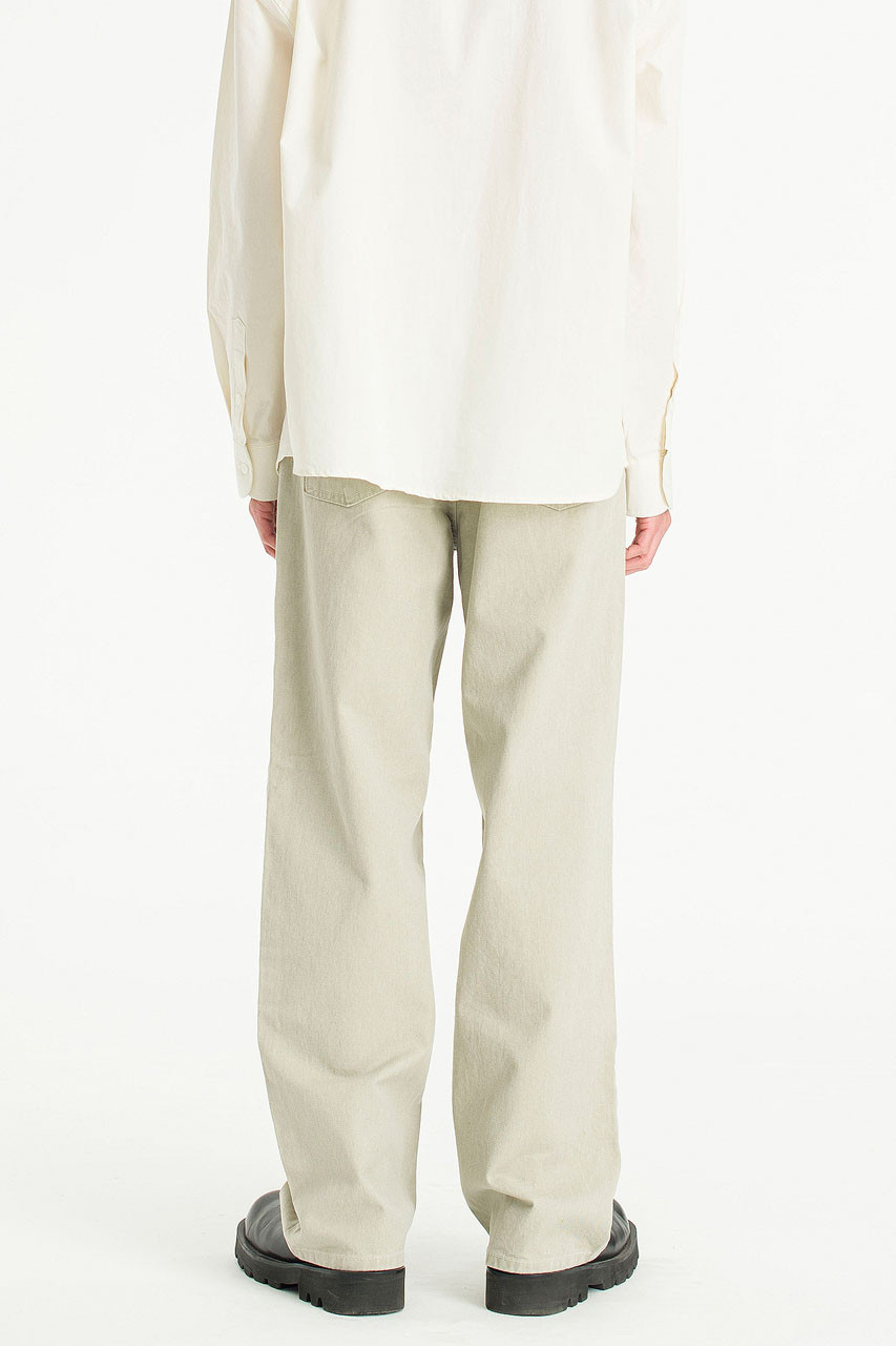 Menswear | Washed Cotton Pants, Beige