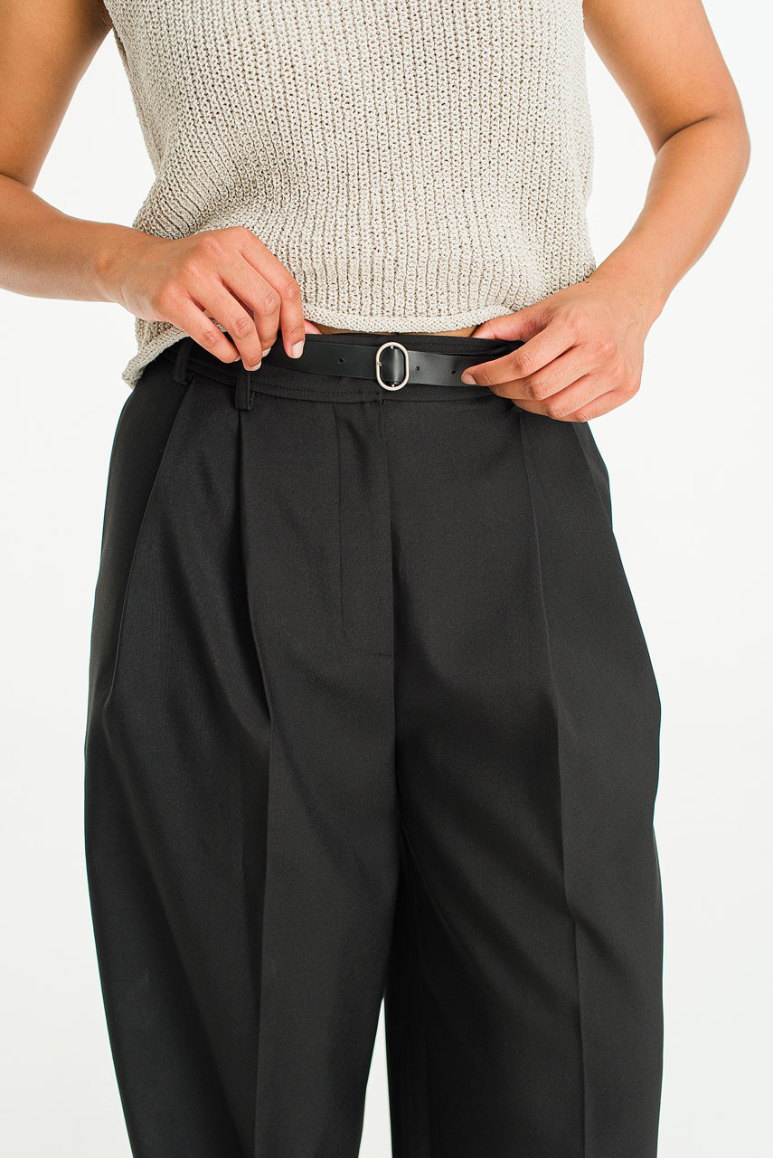 Haru Belt Slacks, Black