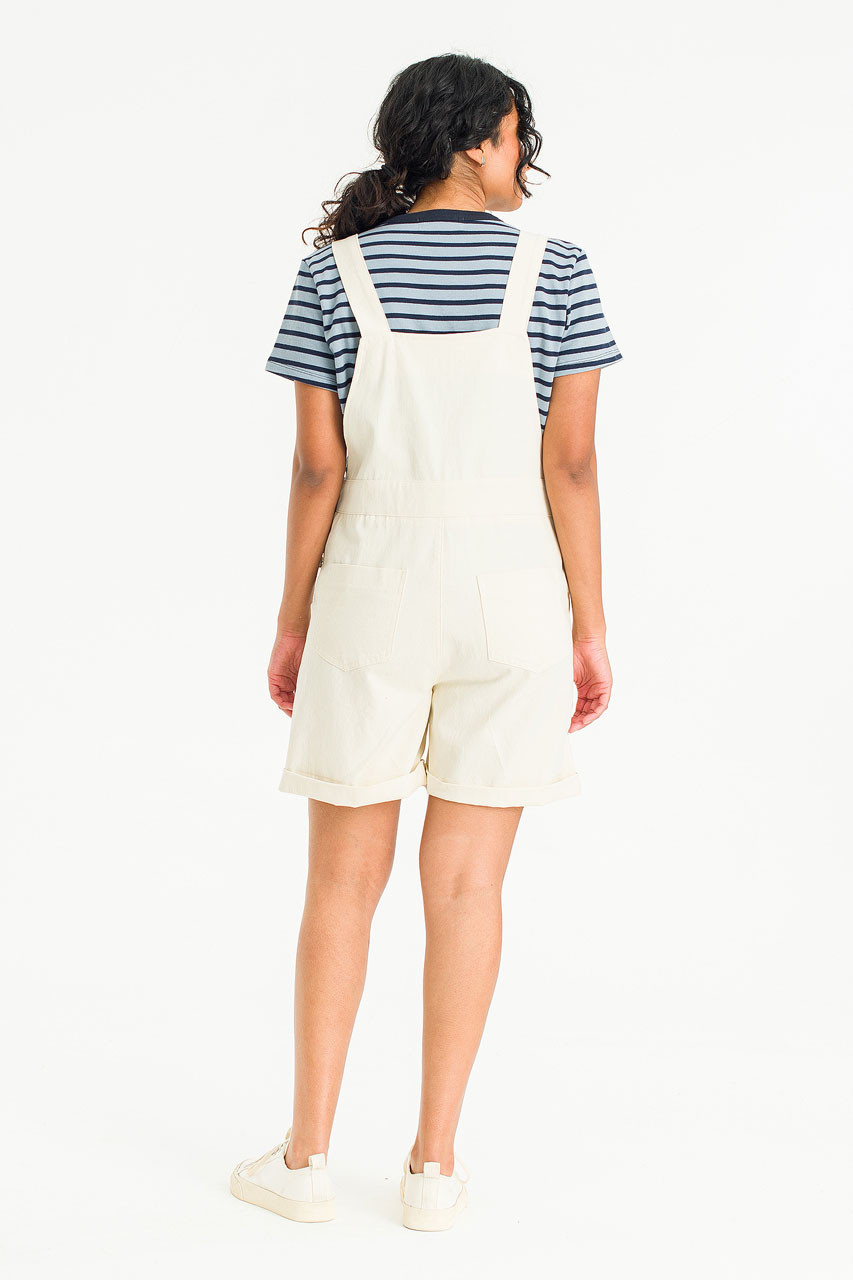 Bea Cotton Short Dungaree, Cream