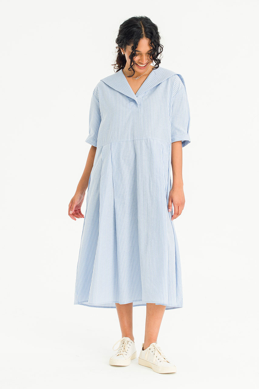 Kieko Sailor Stripe Dress, Blue