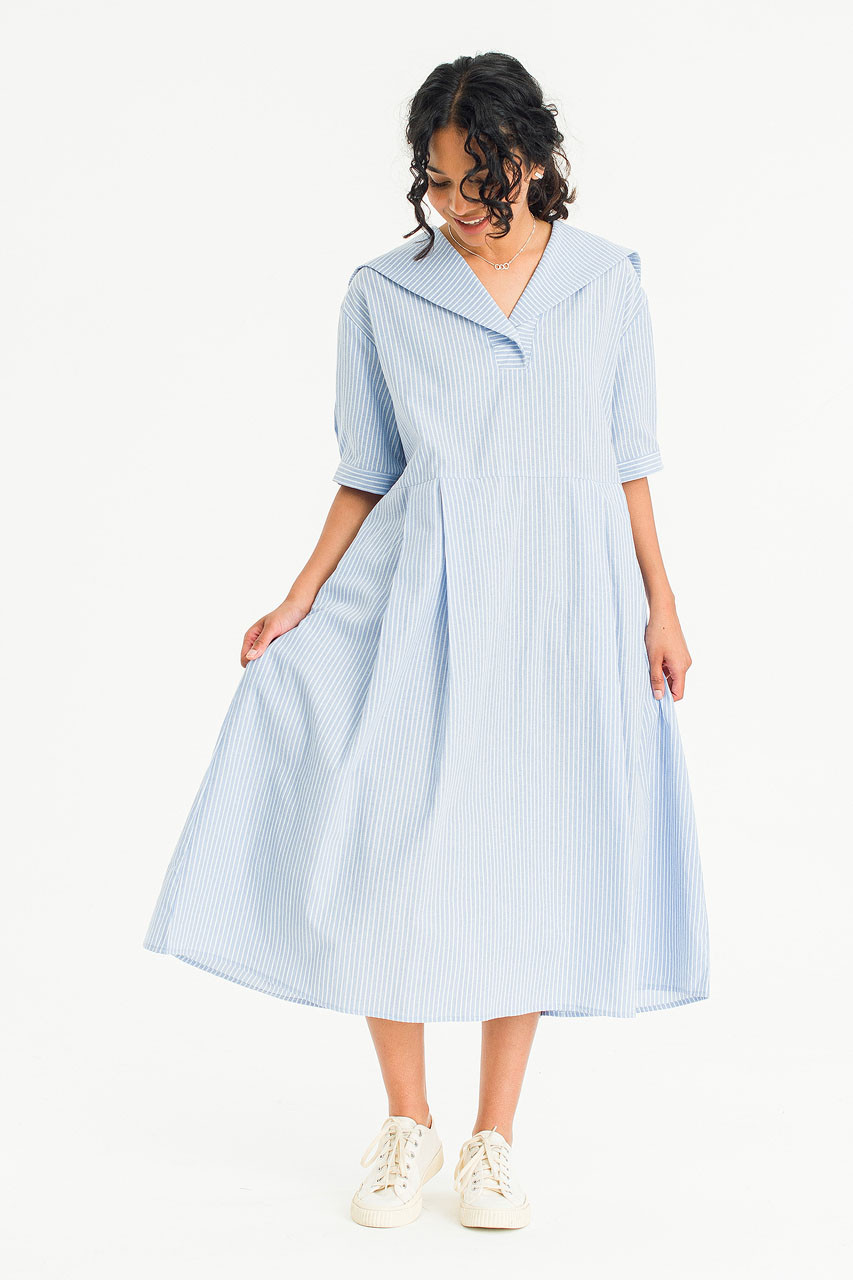 Kieko Sailor Stripe Dress, Blue