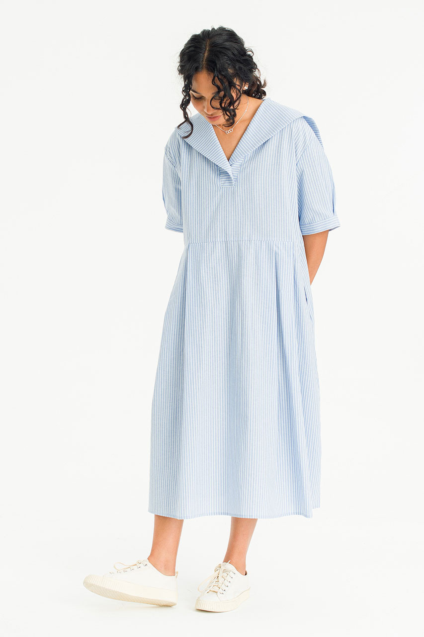Kieko Sailor Stripe Dress, Blue