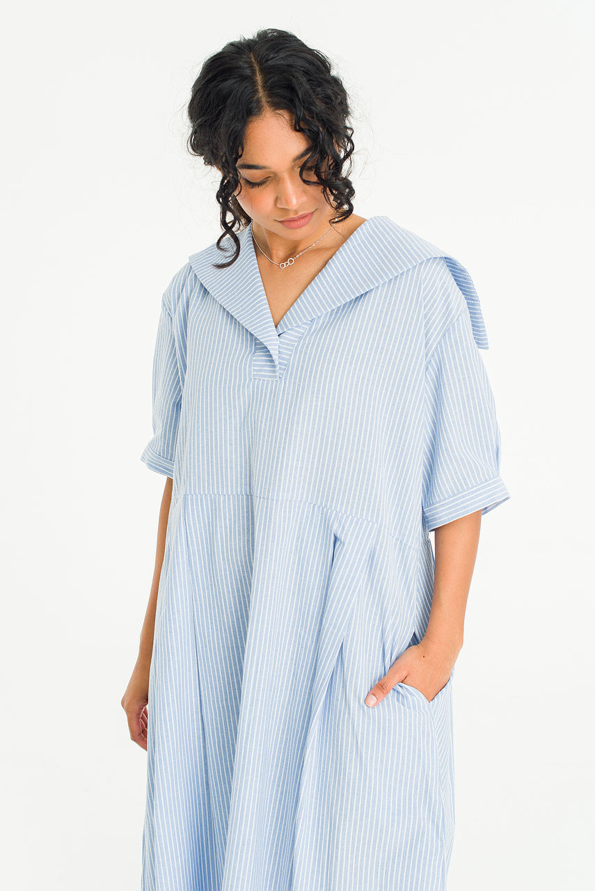Kieko Sailor Stripe Dress, Blue