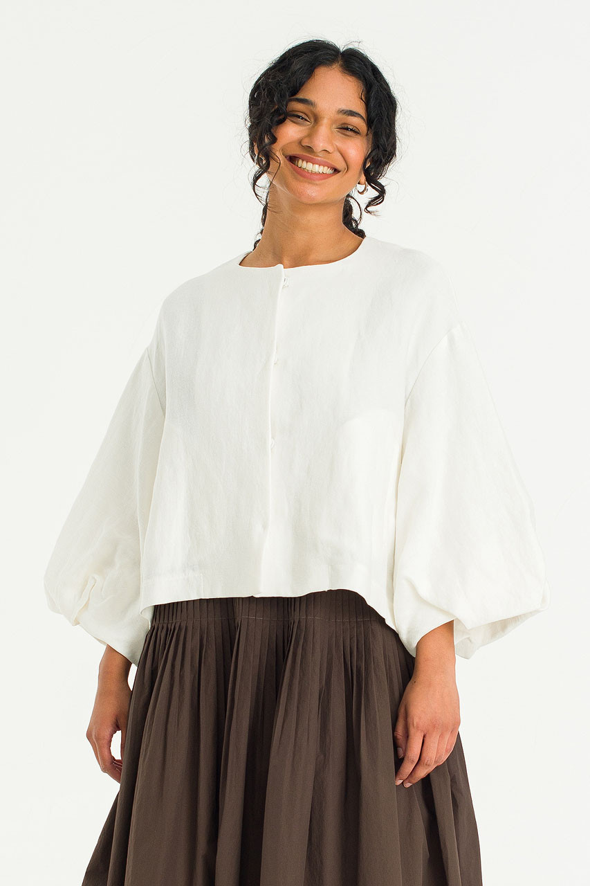 Tanaya Balloon Jacket, Ivory