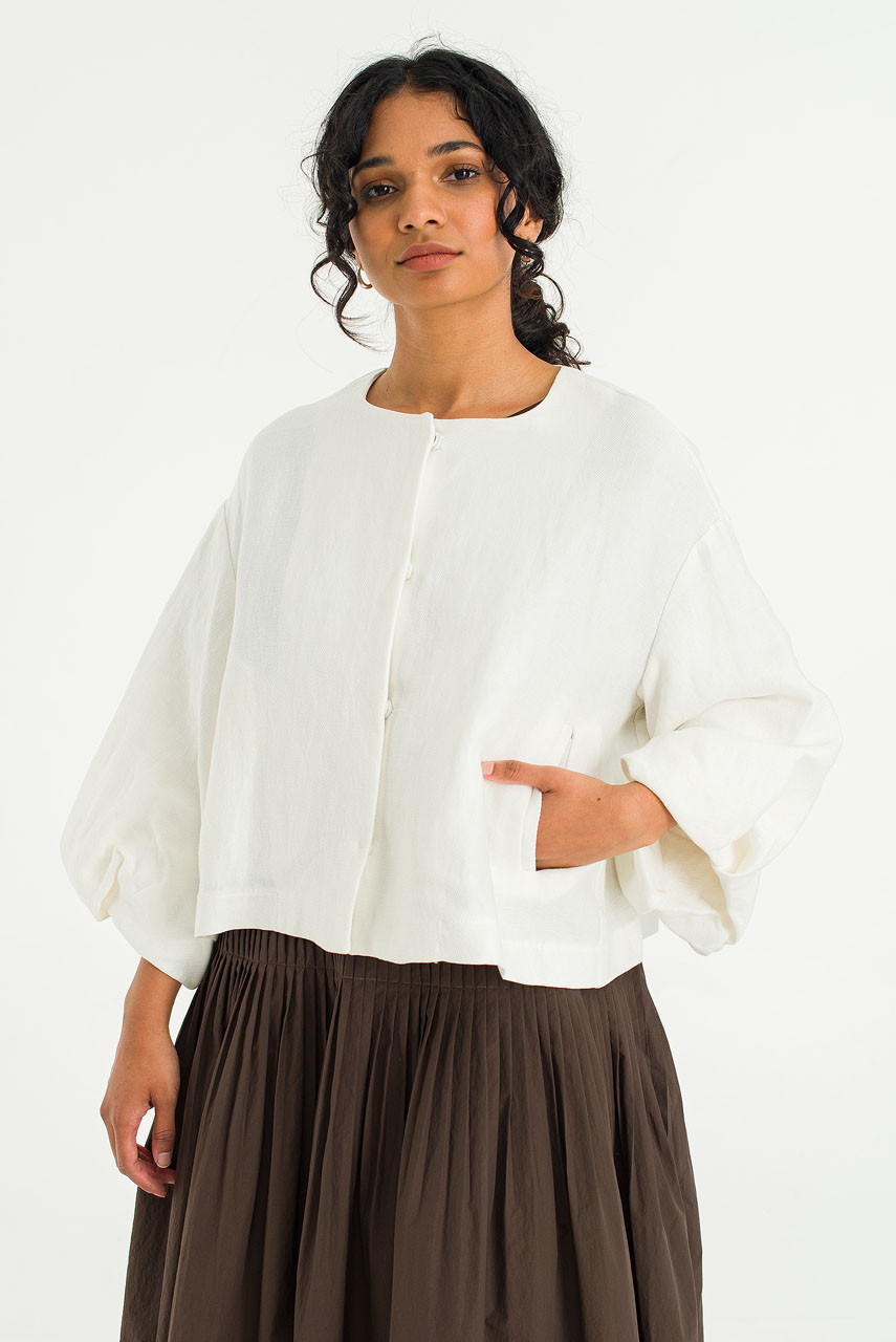 Tanaya Balloon Jacket, Ivory