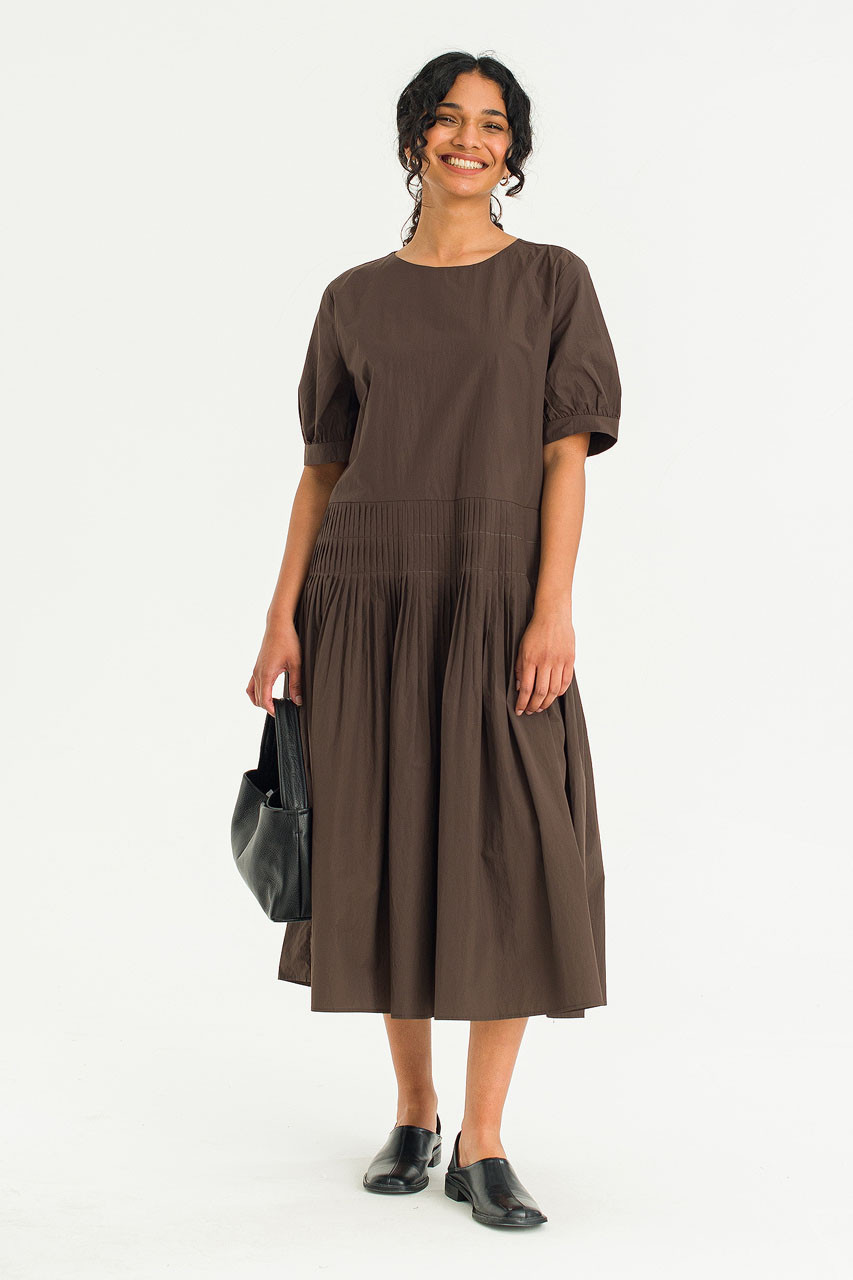 Mireille Tuck Dress, Brown