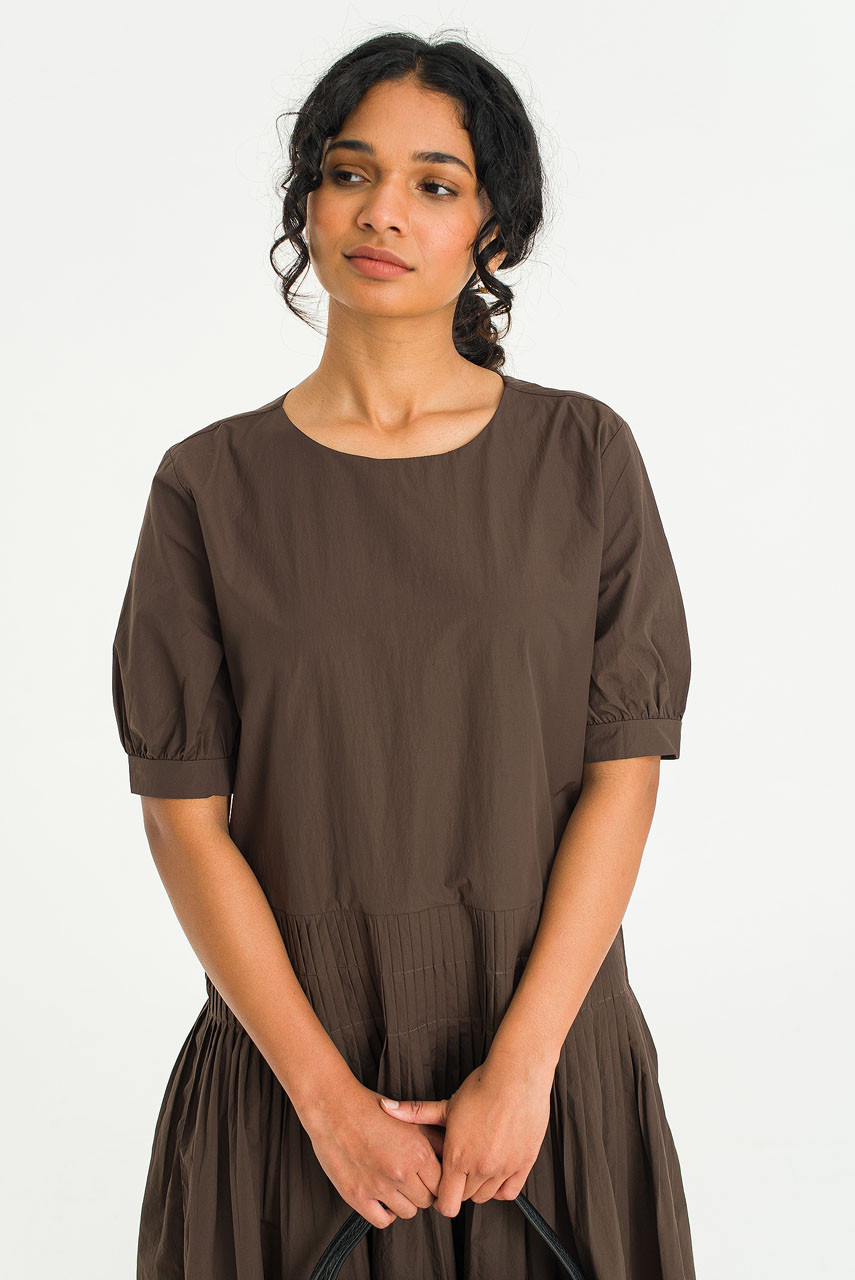 Mireille Tuck Dress, Brown