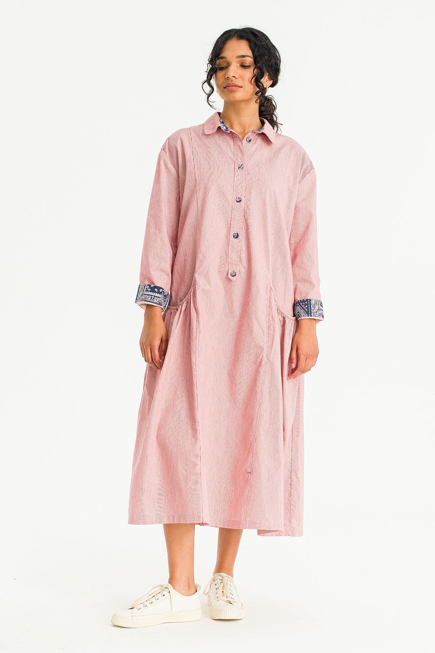 Gathered Way Dress, Red