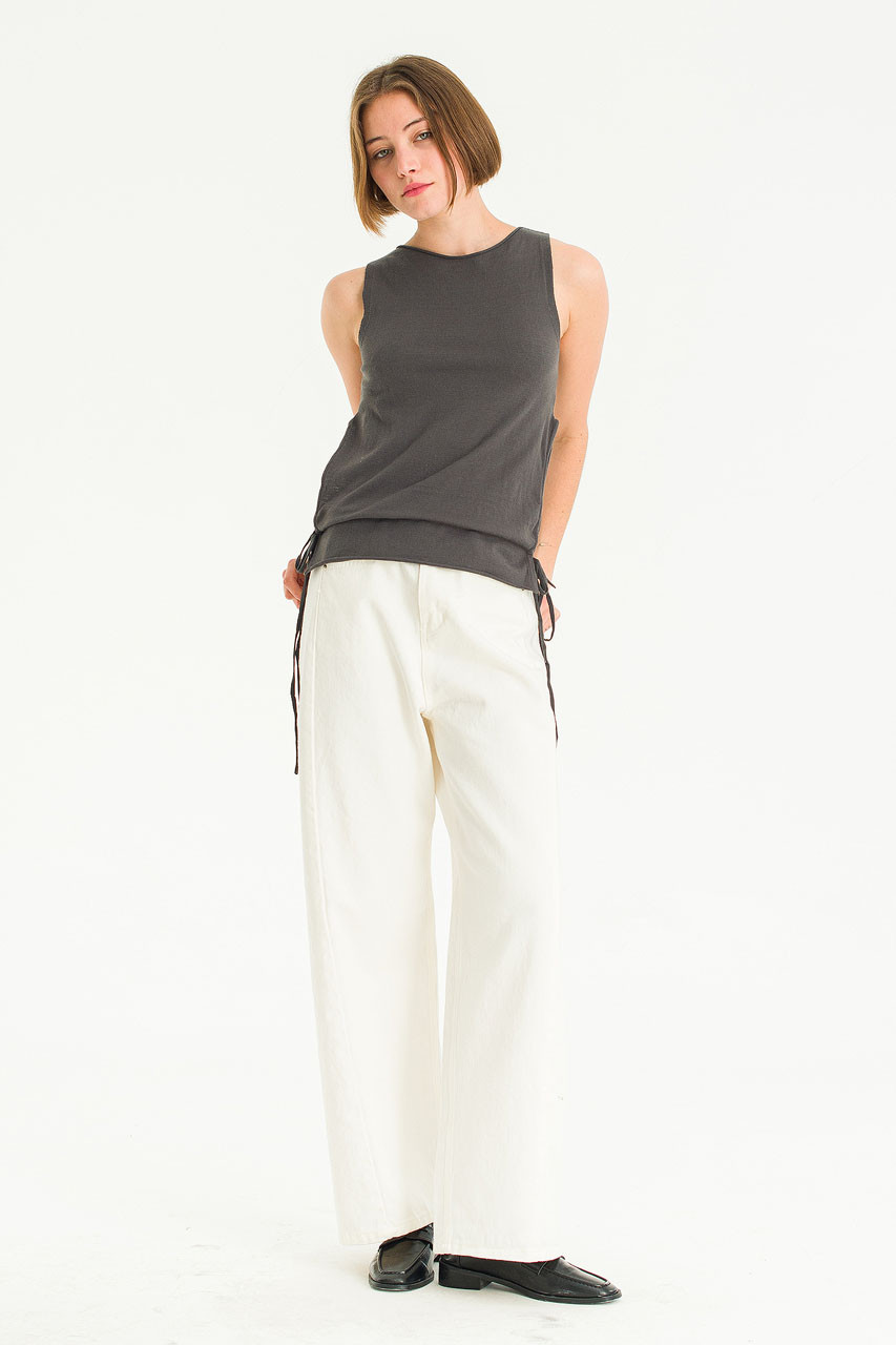 Jane Sleeve Knit Top, Charcoal