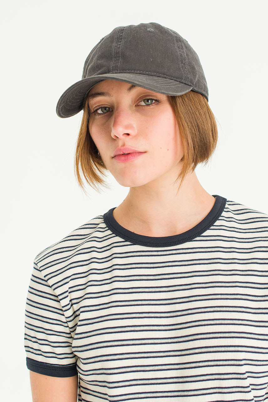 Washed Cotton Cap, Charcoal