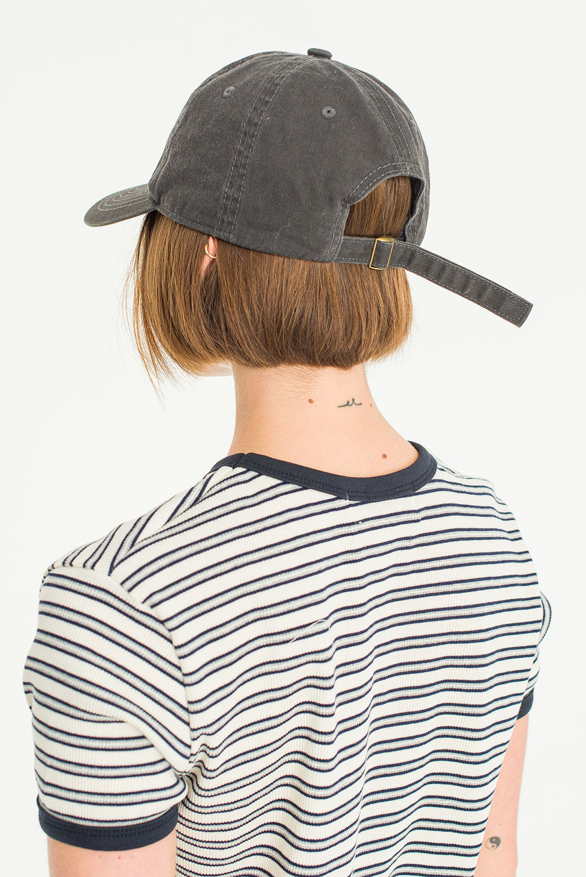 Washed Cotton Cap, Charcoal