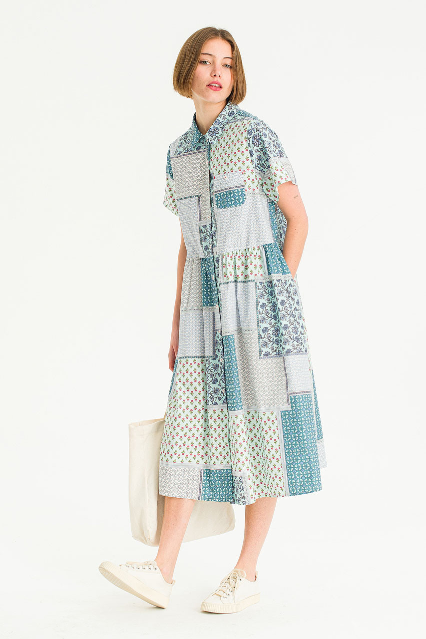 Patch & Petal Dress, Light Blue