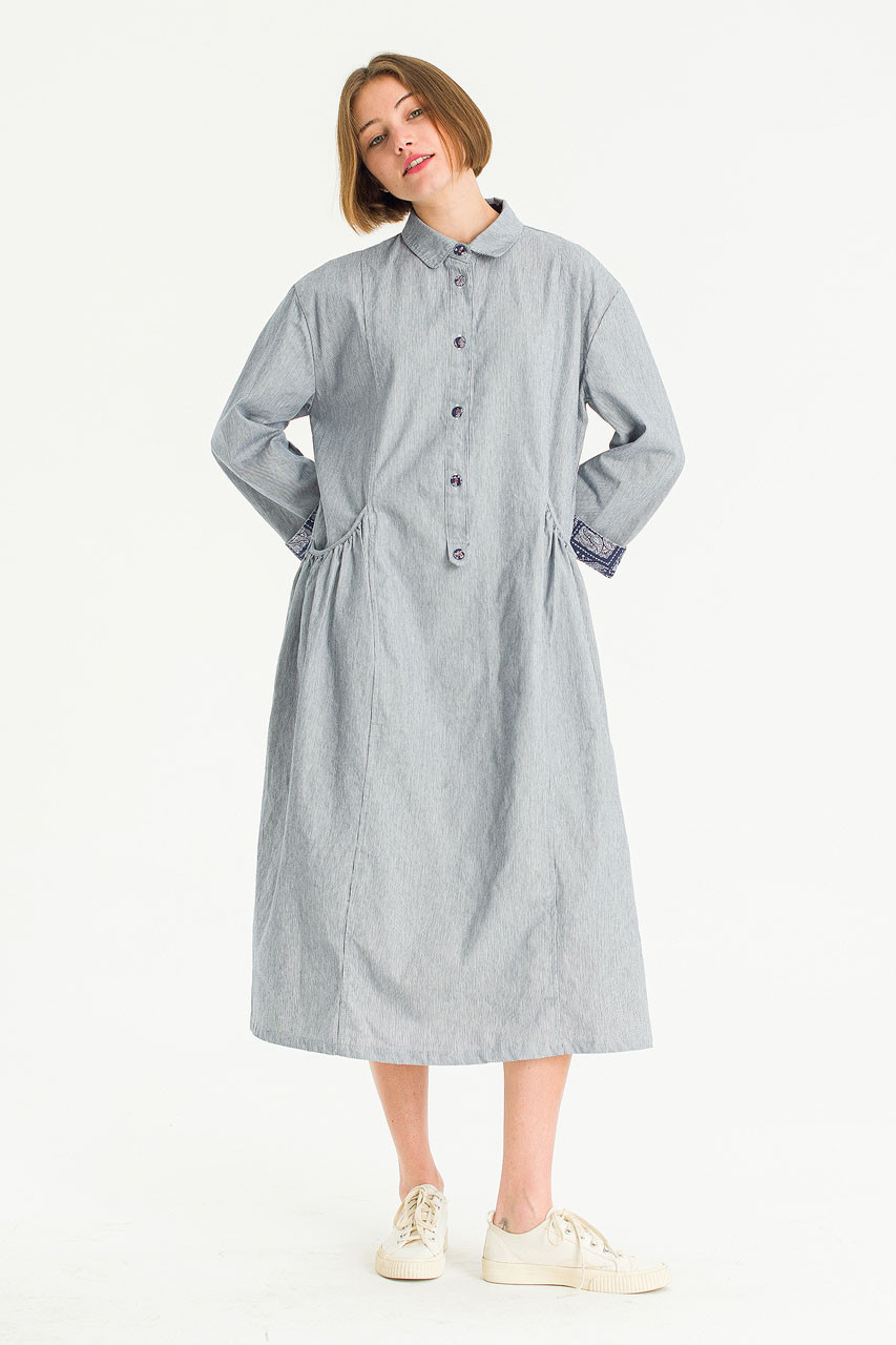 Gathered Way Dress, Navy