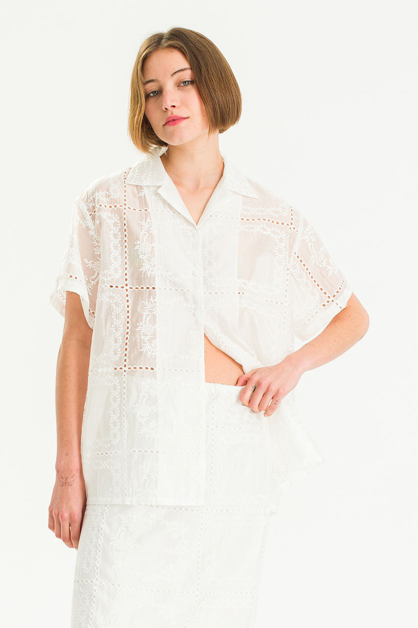 Flora Lune Blouse, White