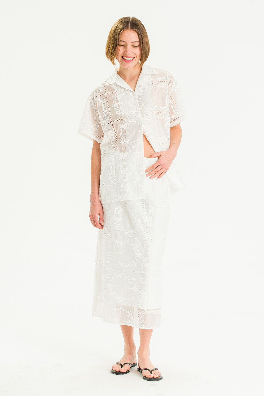 Flora Lune Blouse, White