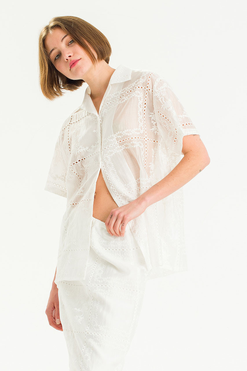 Flora Lune Blouse, White