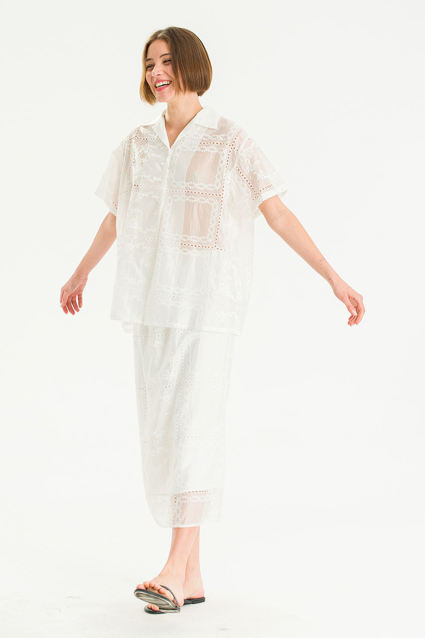 Flora Lune Blouse, White