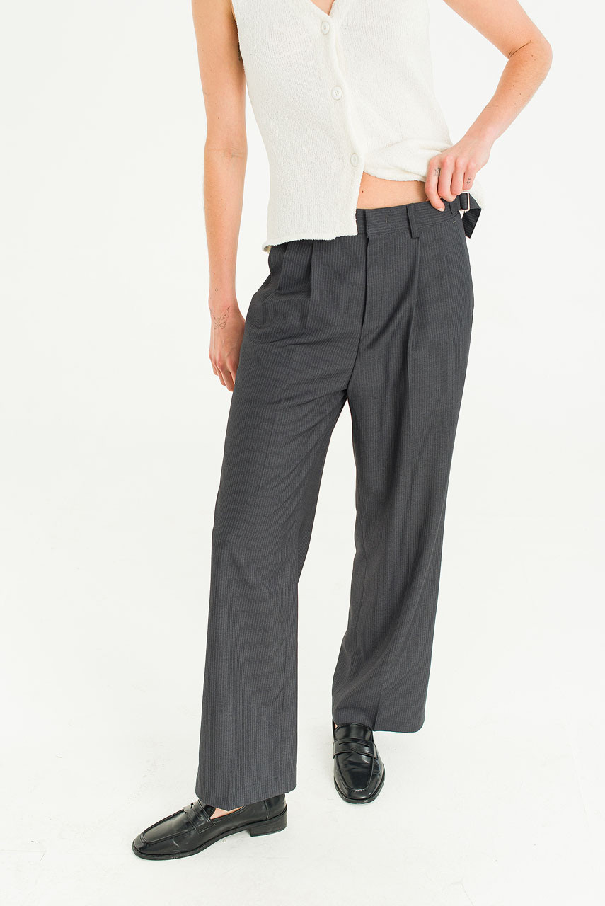 Atelier Stripe Trousers, Charcoal