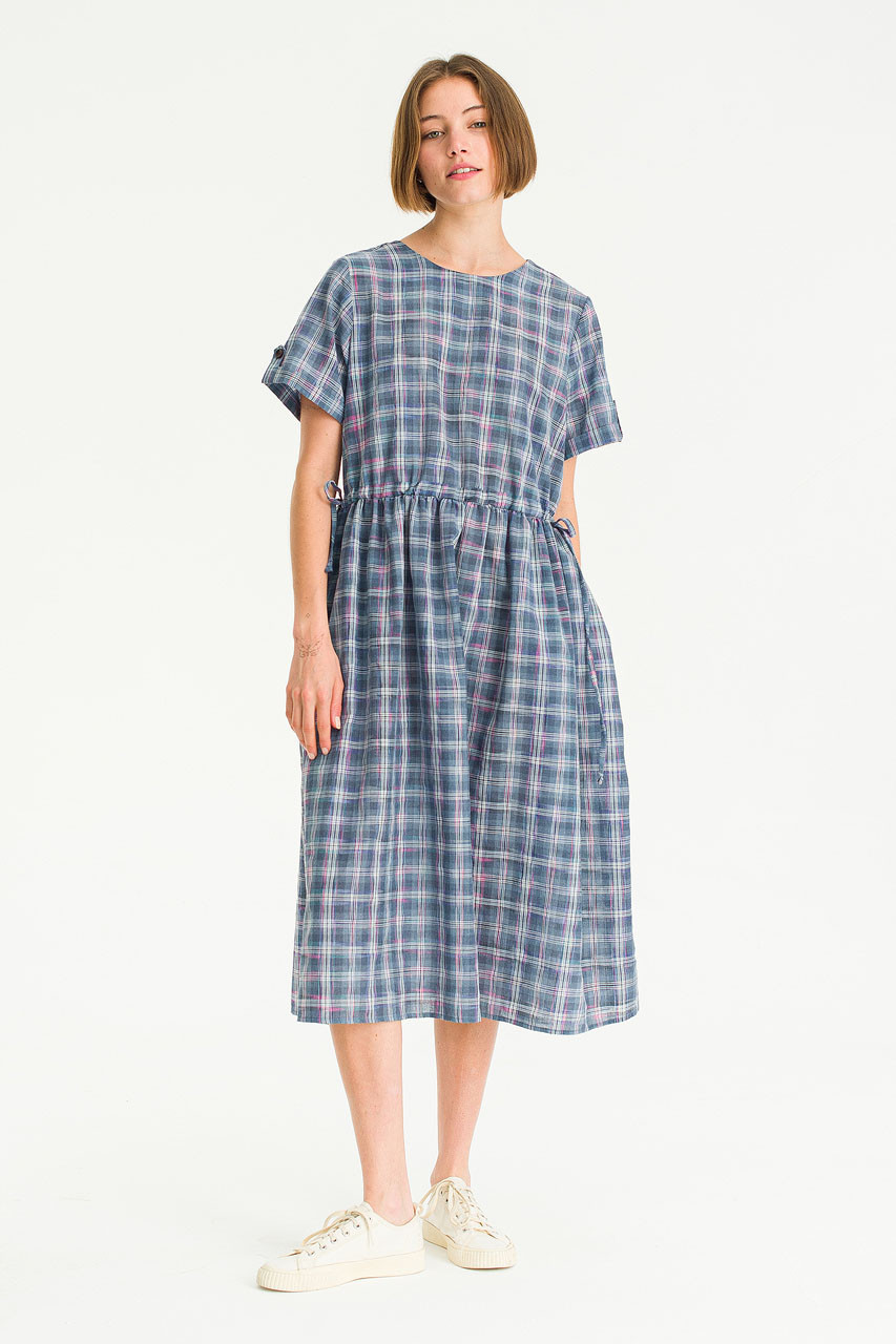 Loen Check Dress, Blue