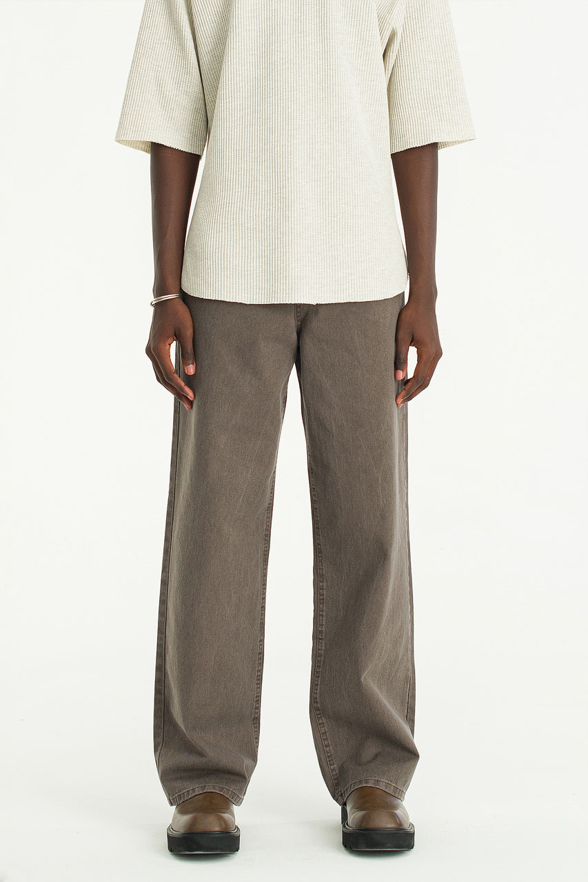 Menswear | Washed Cotton Pants, Brown