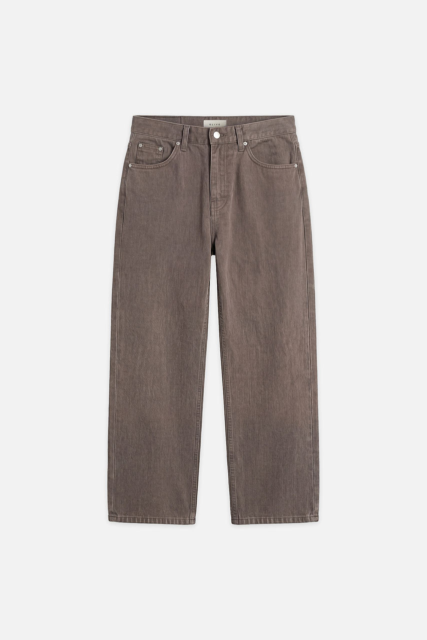 Menswear | Washed Cotton Pants, Brown