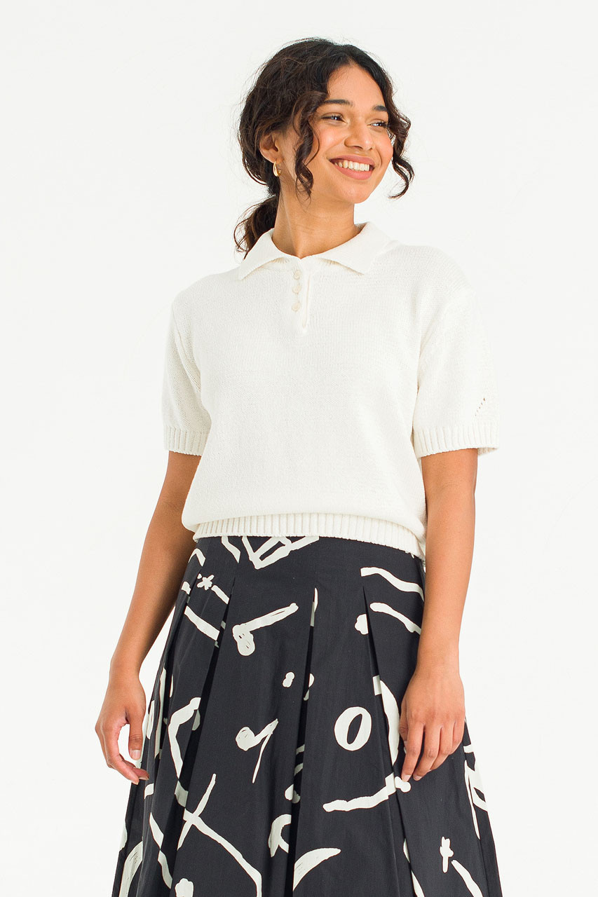 Roina Collar Jumper, White