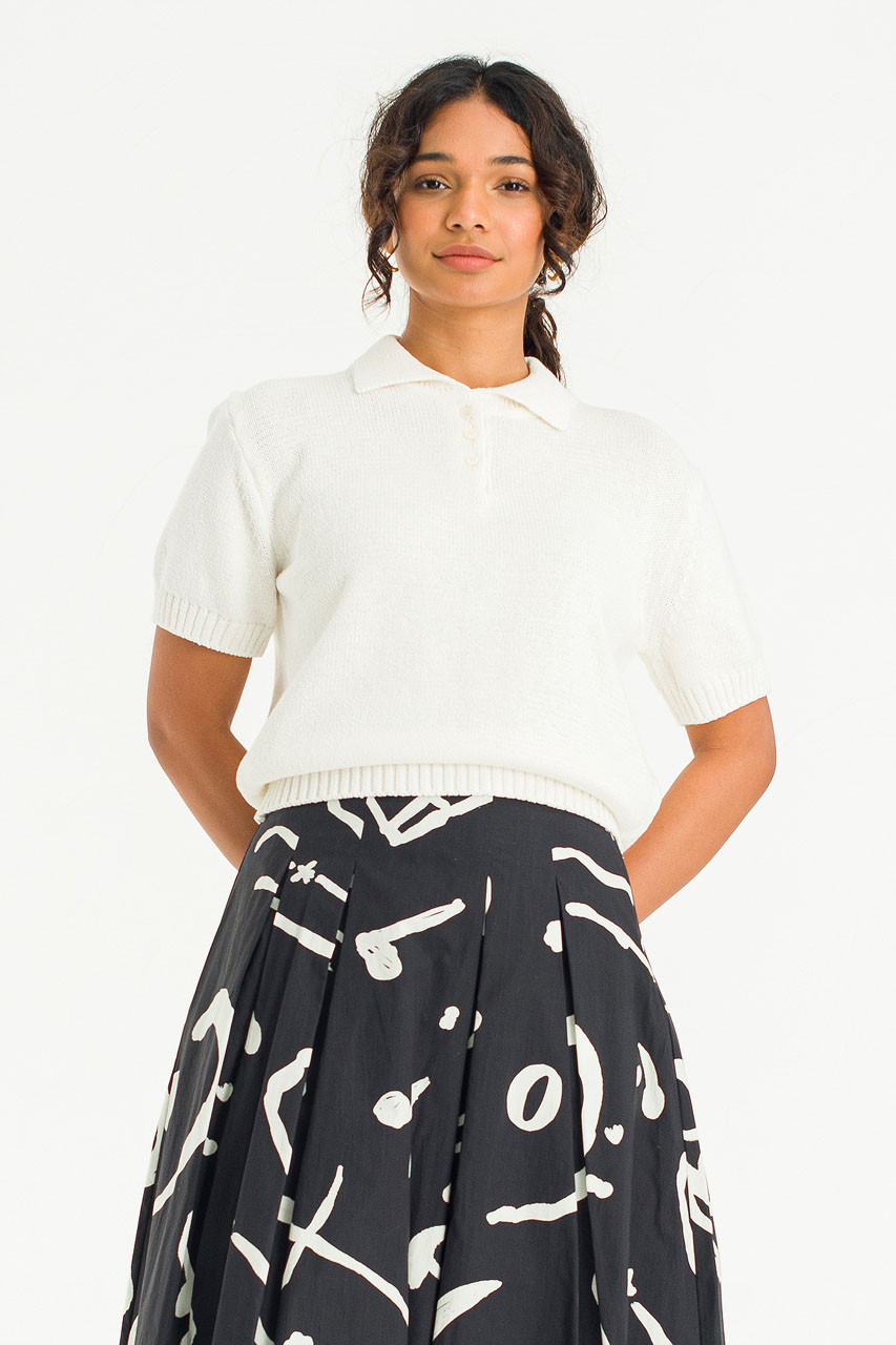 Roina Collar Jumper, White